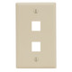 Classic 2 Ports Faceplate for EZ®/HD Style in Single Gang - Almond - IC107F02AL Classic 2 Ports Faceplate for EZ®/HD Style in Single Gang - Almond - IC107F02AL